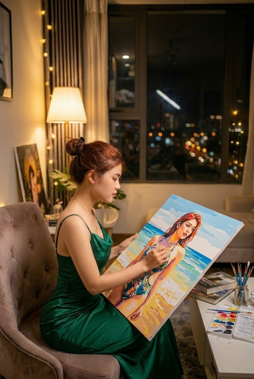Cô gái vẽ tranh DALI