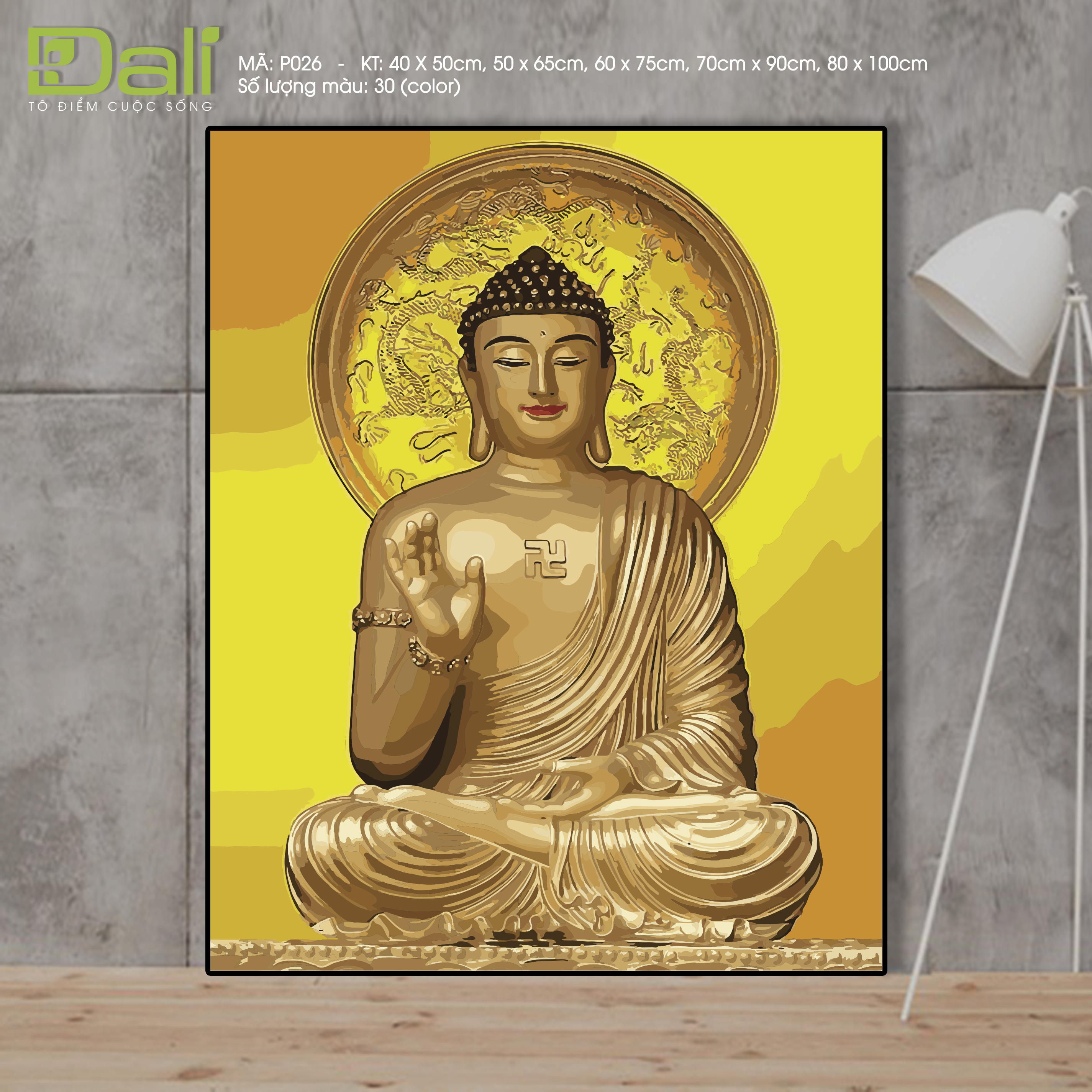 Tranh Phật A Di Đà Vàng P026