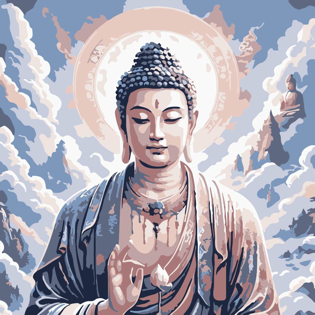 Tranh Phật Thích Ca Mây Trắng P094