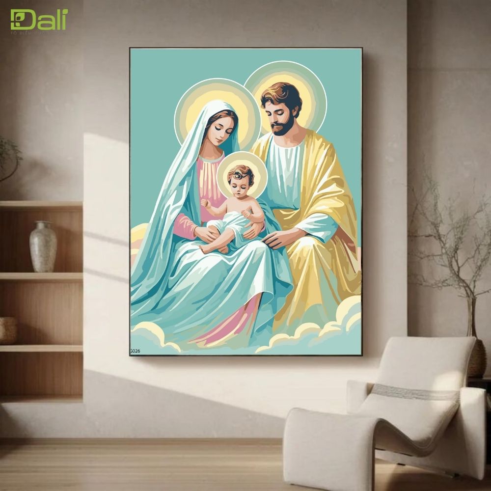 Tranh Gia Đình Thánh Gia Pastel CG026