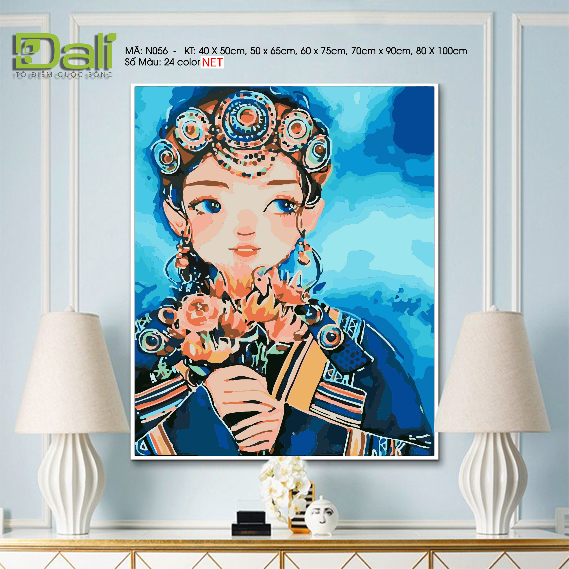 Tranh Nàng Thơ Trang Phục Dân Tộc N056