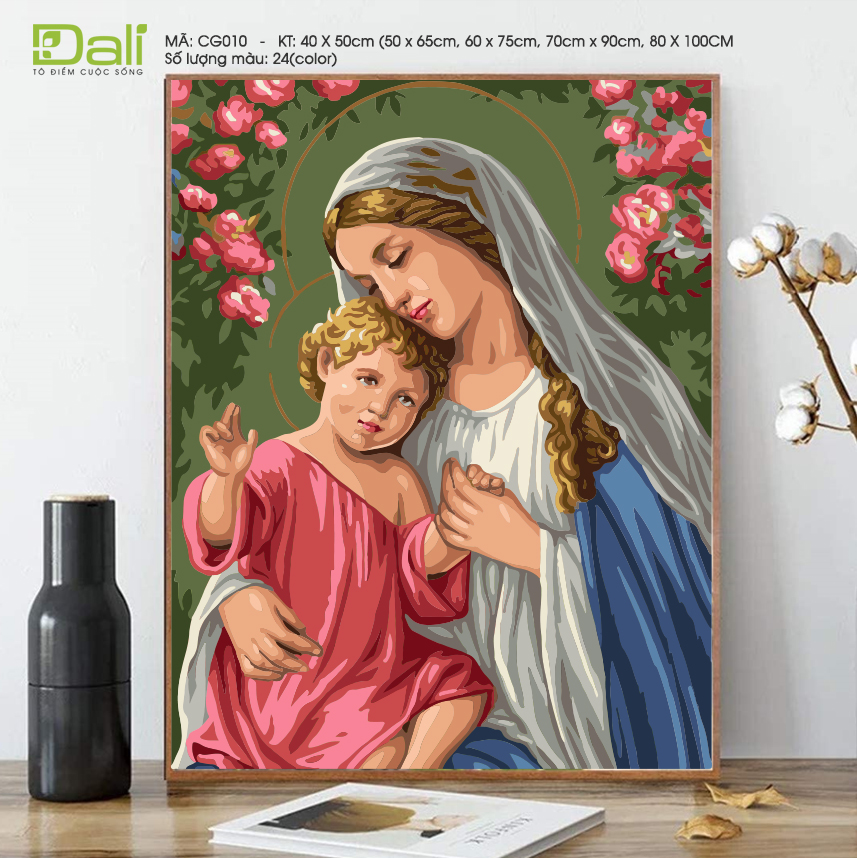 Tranh Đức Mẹ Maria và Chúa Hài Đồng CG010