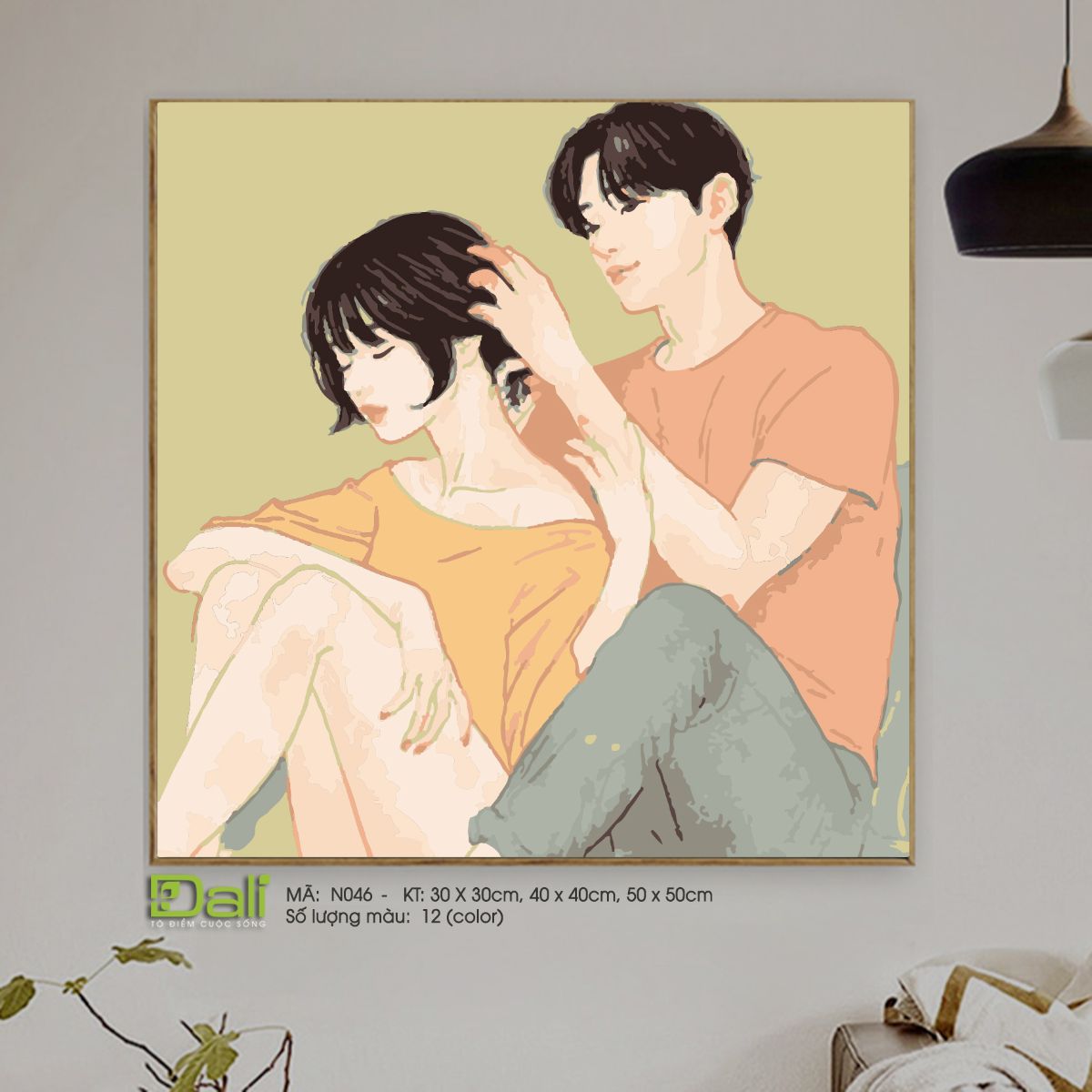 Tranh Nàng Thơ Cặp Đôi Lãng Mạn N046