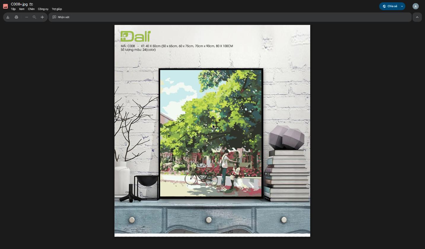 Tranh Phong Cảnh Đôi Tình Nhân C008