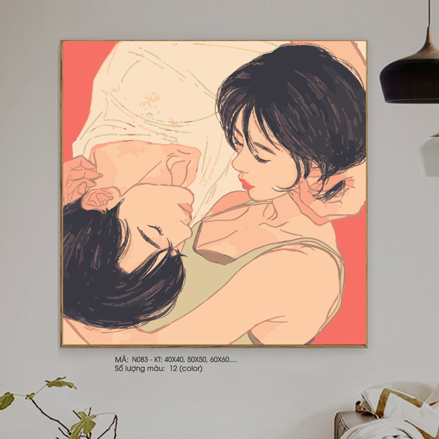 Tranh Nàng Thơ Đôi Lứa N083