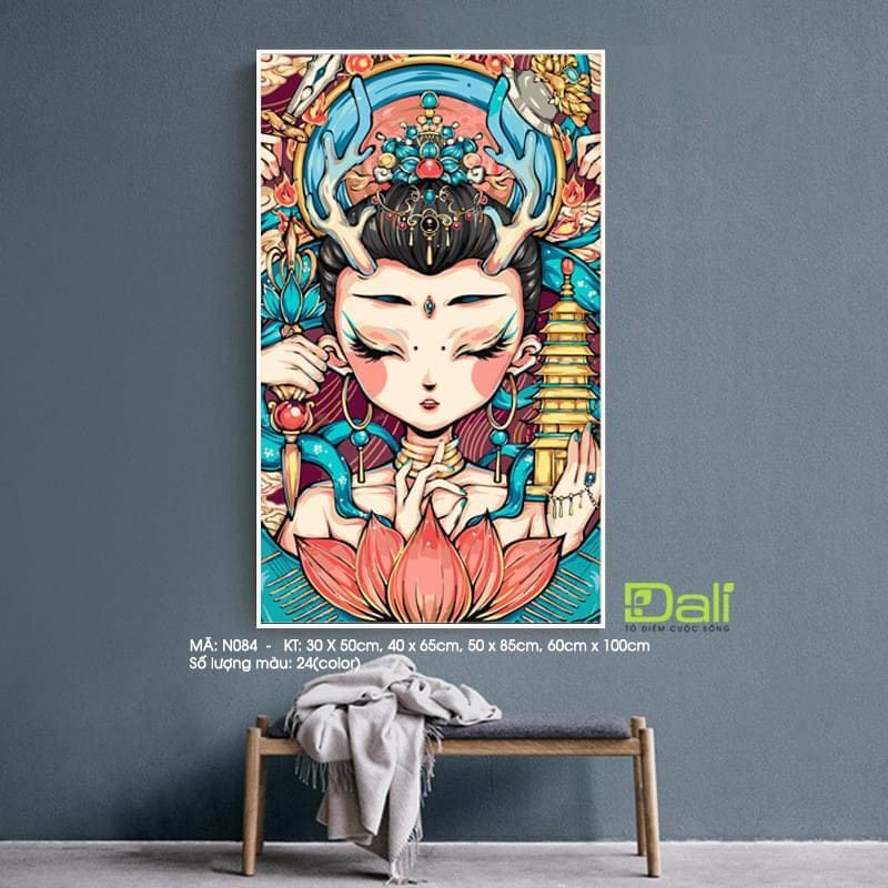 Tranh Nàng Thơ Cổ Trang Phong Cách N084