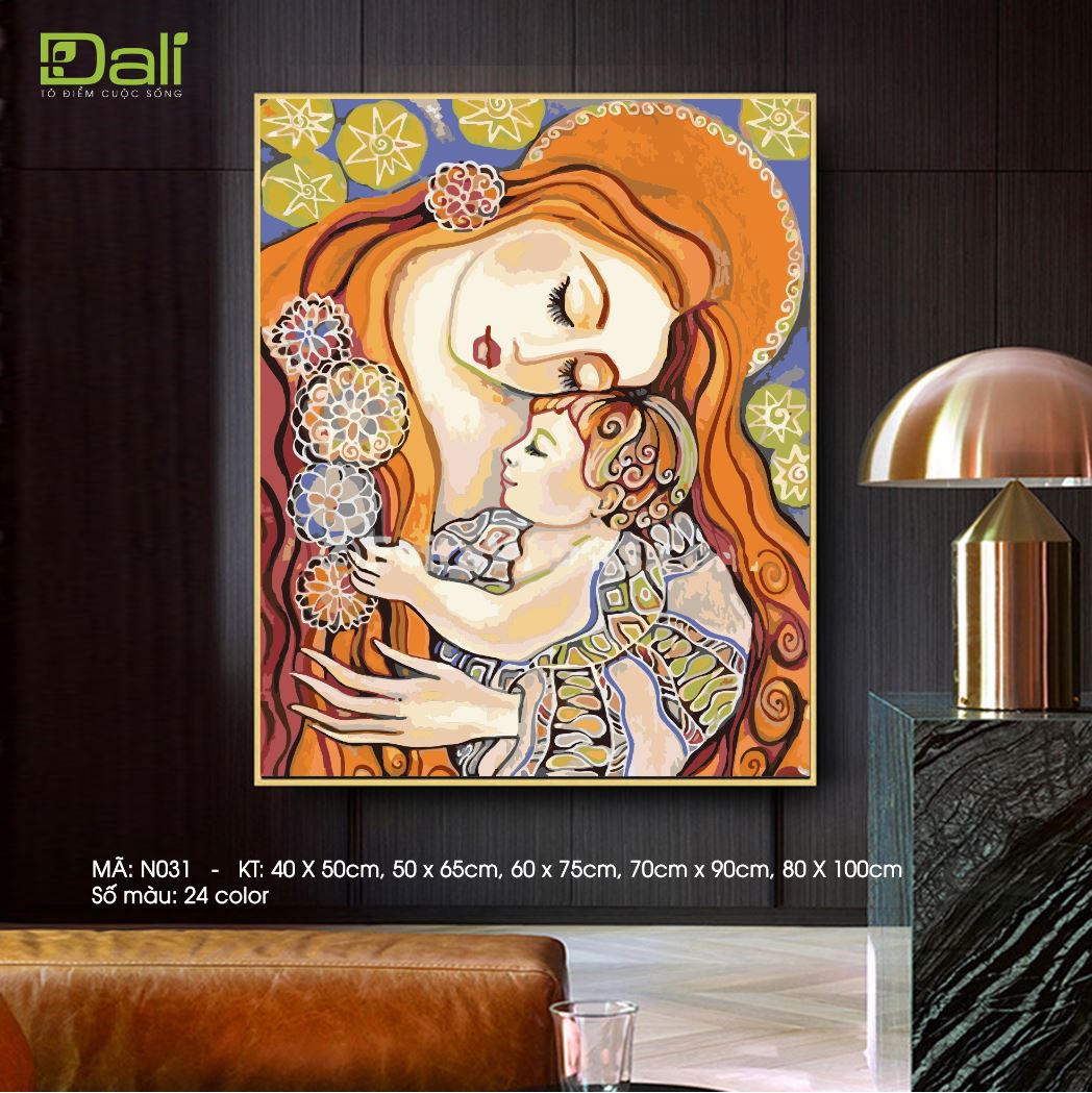 Tranh Mẹ Và Bé Phong Cách Nghệ Thuật N031