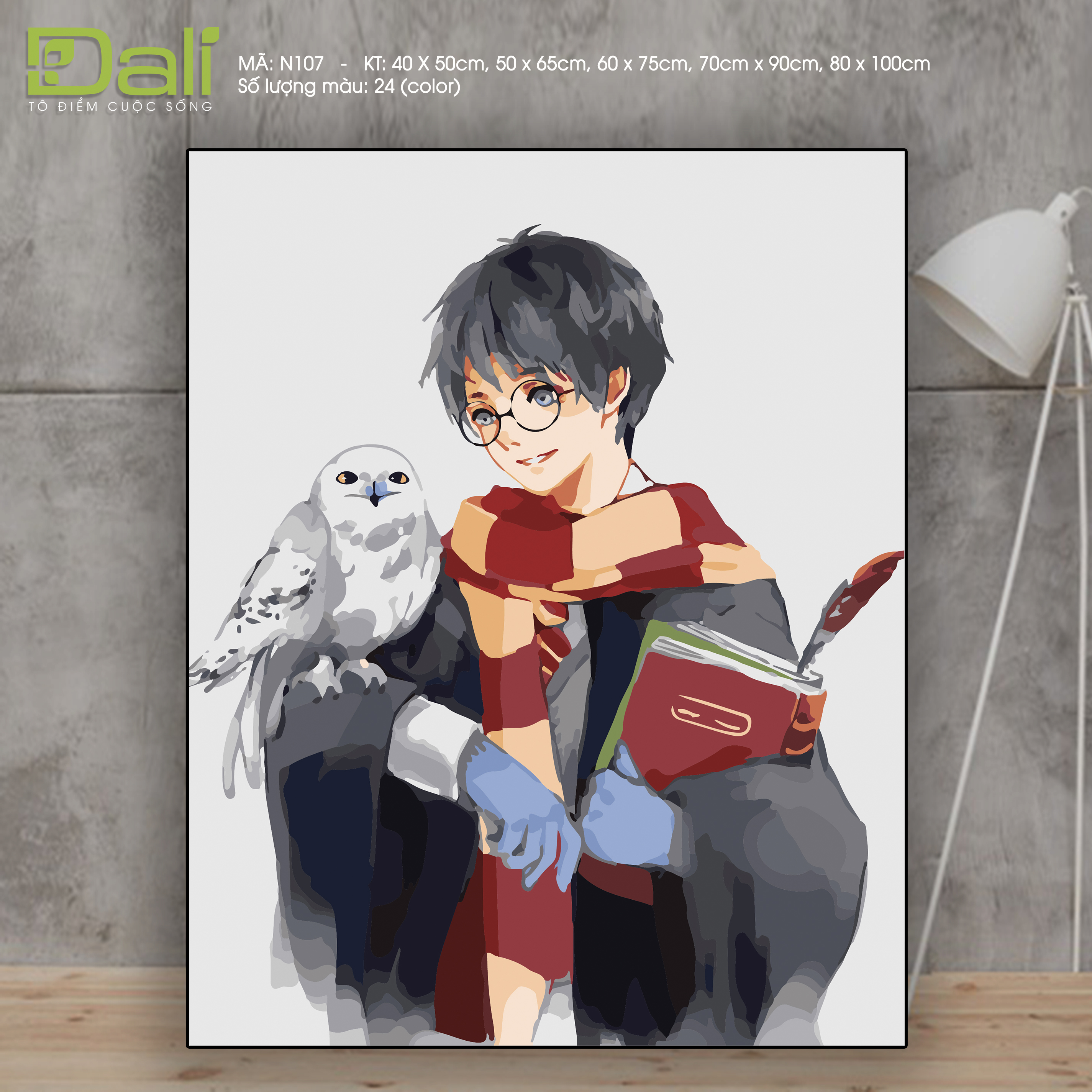 Tranh Harry Potter Và Cú Trắng N107